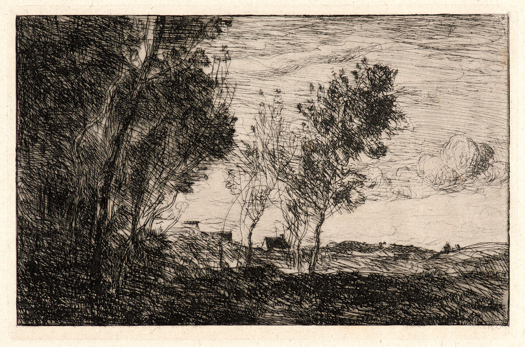 Detail of In the Dunes: Souvenir of the Woods at the Hague, 1869 by Jean-Baptiste-Camille Corot