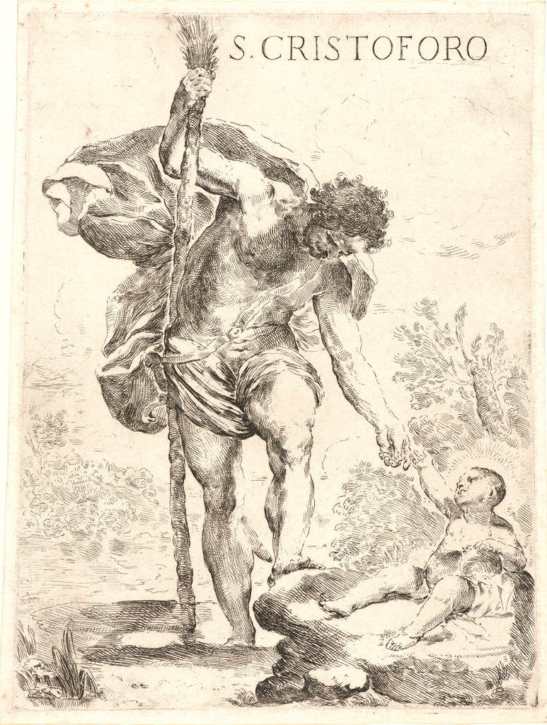 Detail of St. Christopher, ca. 1650 by Francesco Amato