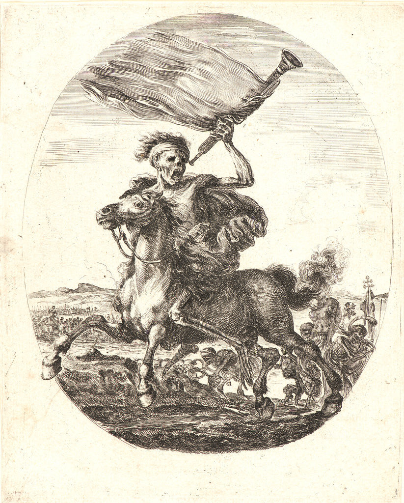 Detail of La Mort a cheval, 1648 by Stefano Della Bella