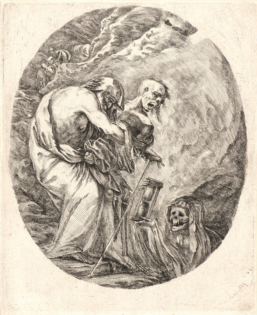 Detail of La Mort entrainant un veillard, 1648 by Stefano Della Bella