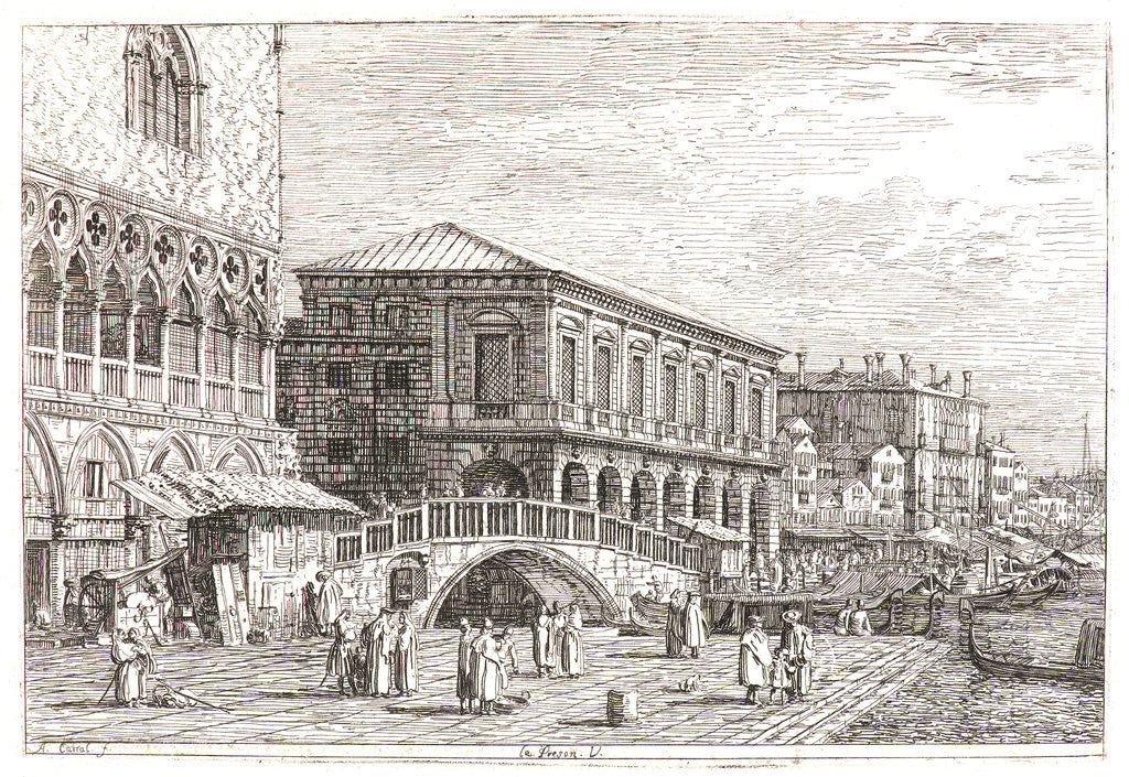 Detail of Prison, Venice (La Prison V à Venise), 18th century by Canaletto