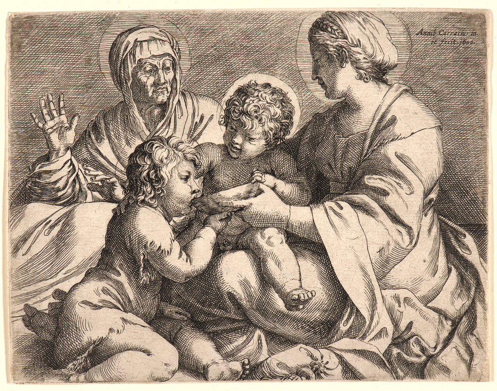 Detail of Virgin and Child with St. John and St. Anne, 1606 by Annibale Carracci