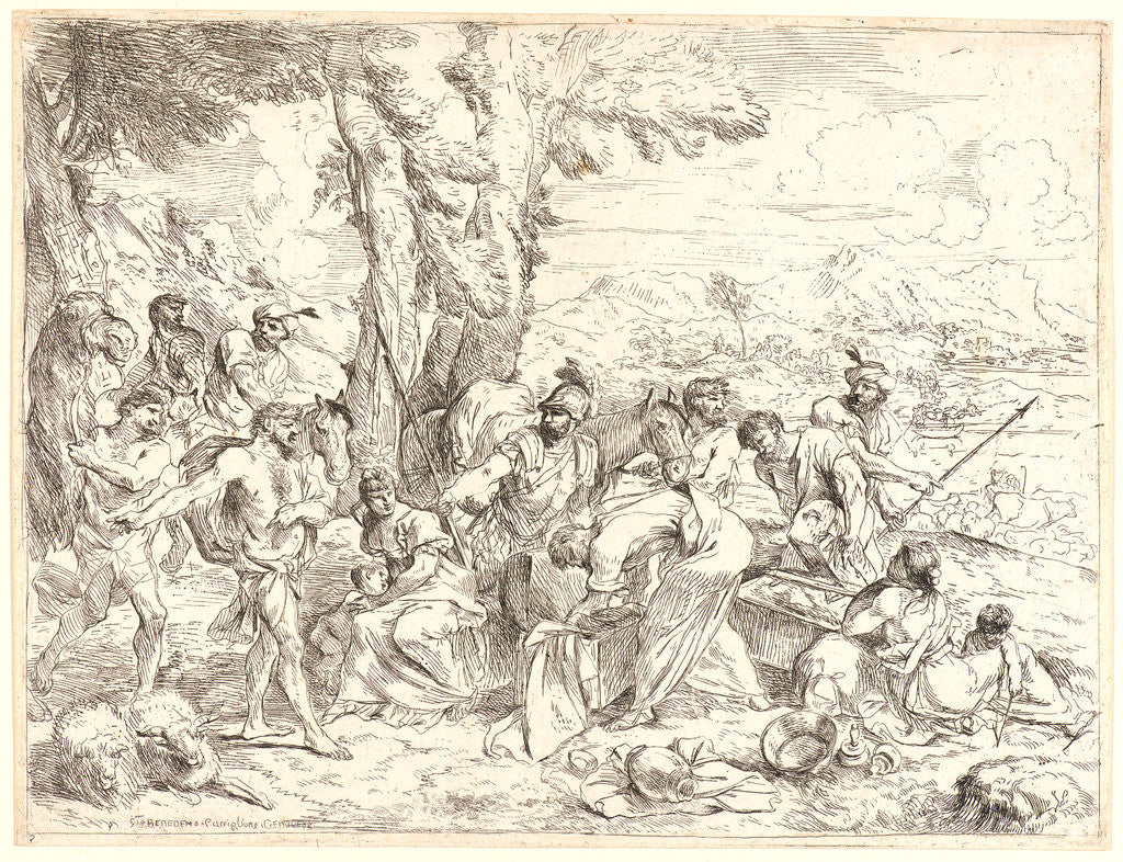 Detail of The Belongings of Laban (Les Équipages de Jacob), 17th century by Giovanni Benedetto Castiglione