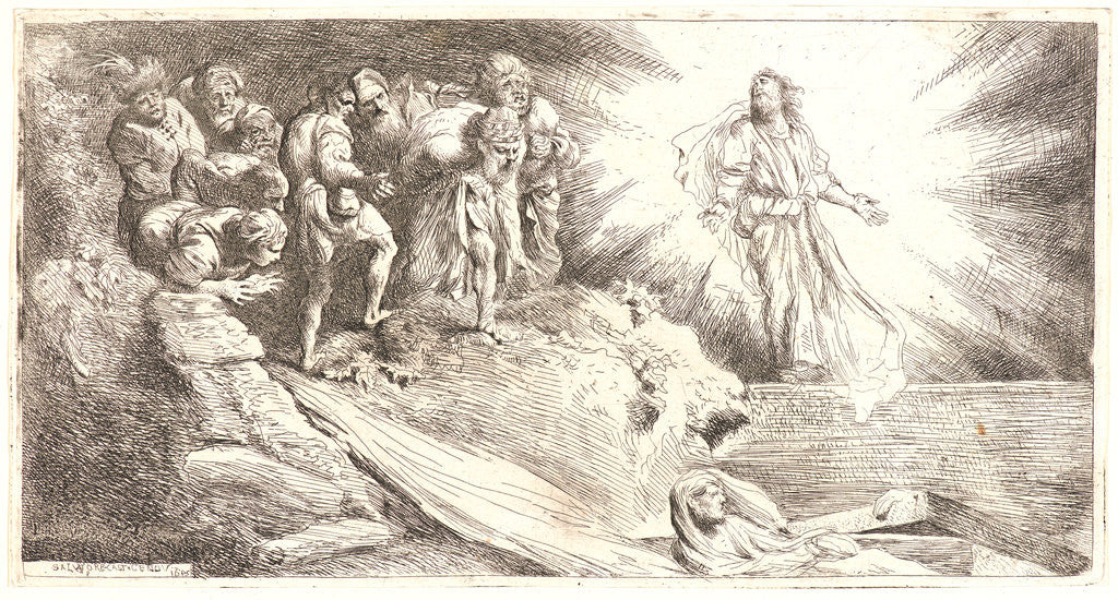 Detail of Raising of Lazarus, 1645 by Salvatore Castiglione