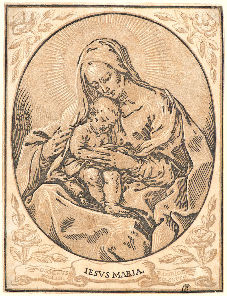 Detail of The Virgin with the Infant Christ, 17th century by Bartolomeo Coriolano
