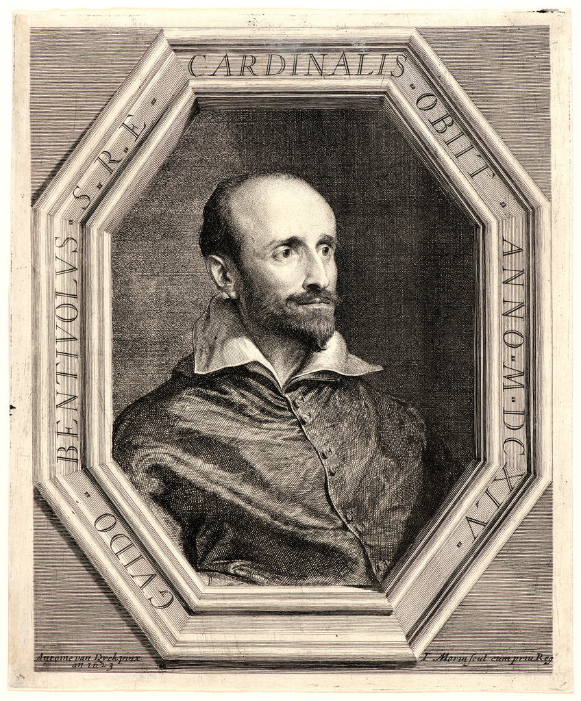 Detail of Cardinal Guido Bentivoglio, 17th century by Jean Morin