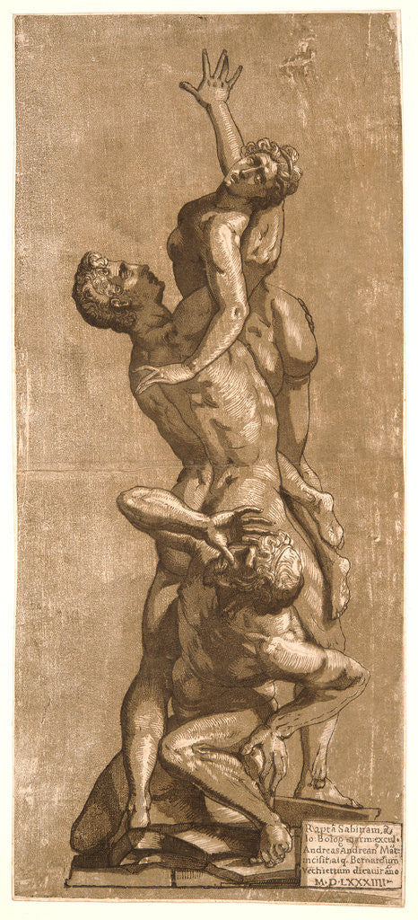 Detail of Rape of the Sabines, ca. 1584 by Andrea Andreani