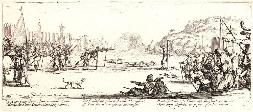 Detail of The Shooting (L'Arquebusade), 1633 by Jacques Callot