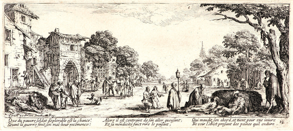 Detail of Soldiers Dying on the Edge of the Road (Les Mourants sur le bord des Routes), 1633 by Jacques Callot