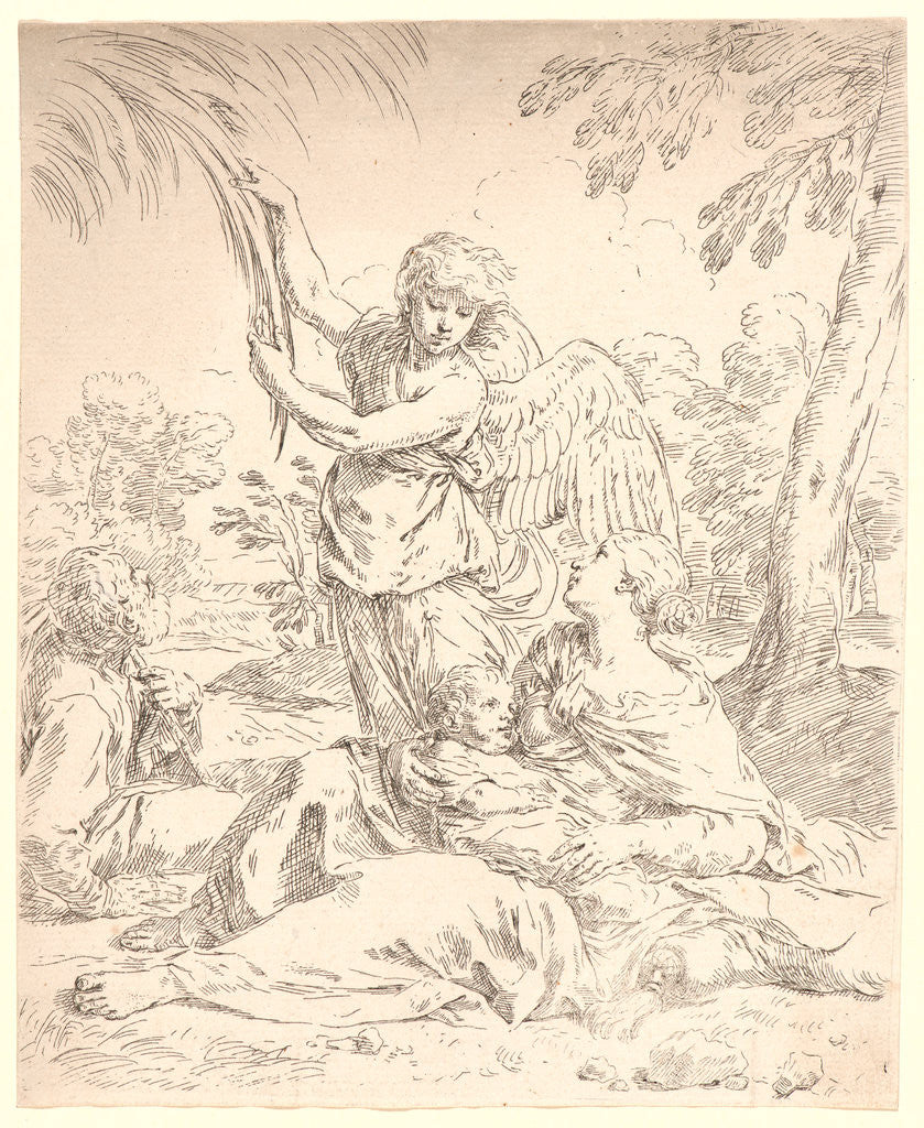 Detail of Rest on the Flight into Egypt, 17th century by Anonymous