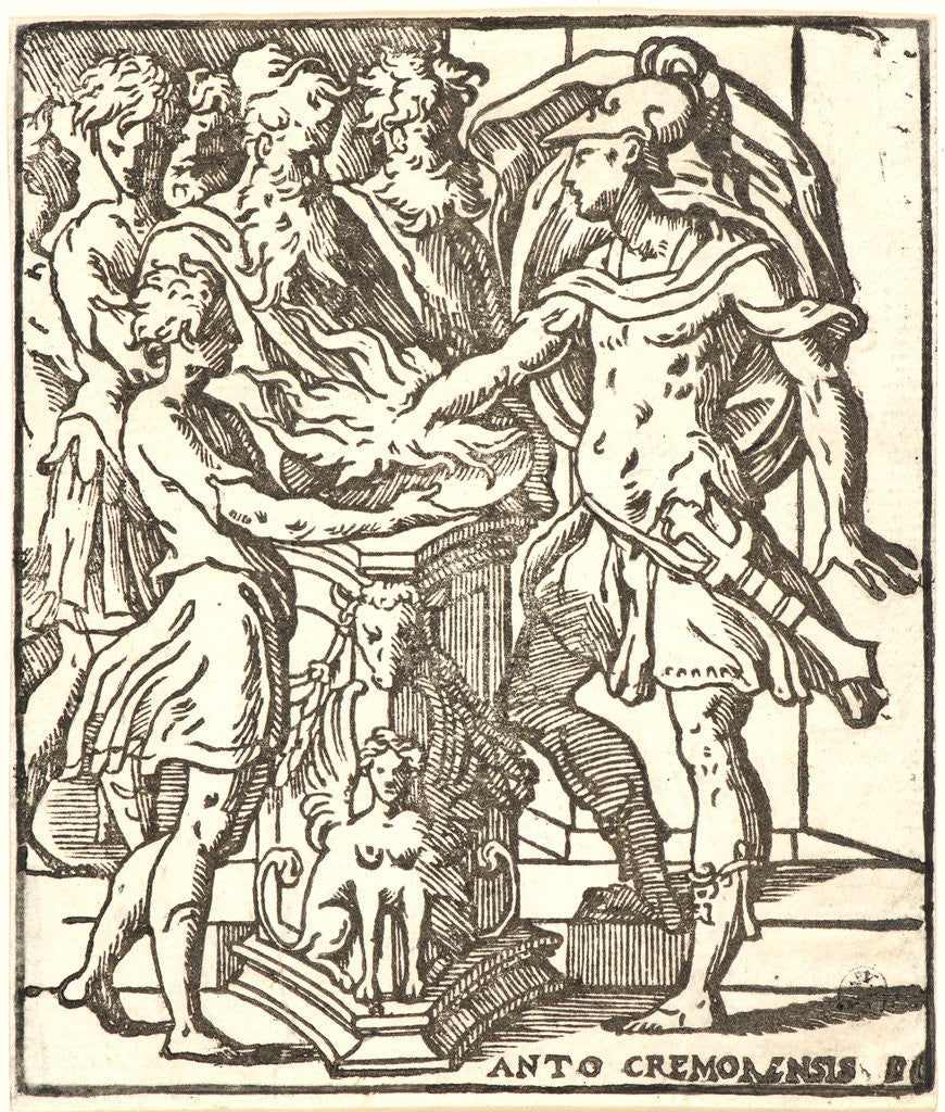 Detail of Mucius Scaevola, 16th century by Antonio Campi