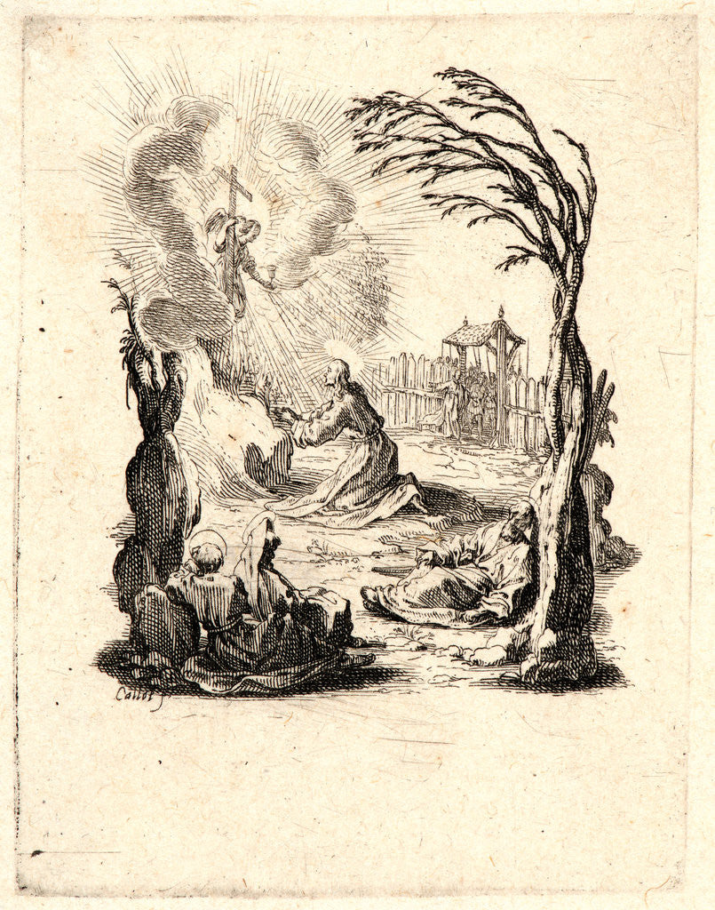 Detail of Christ in the Garden of Olives (Jésus au jardin des oliviers), 1624 by Jacques Callot