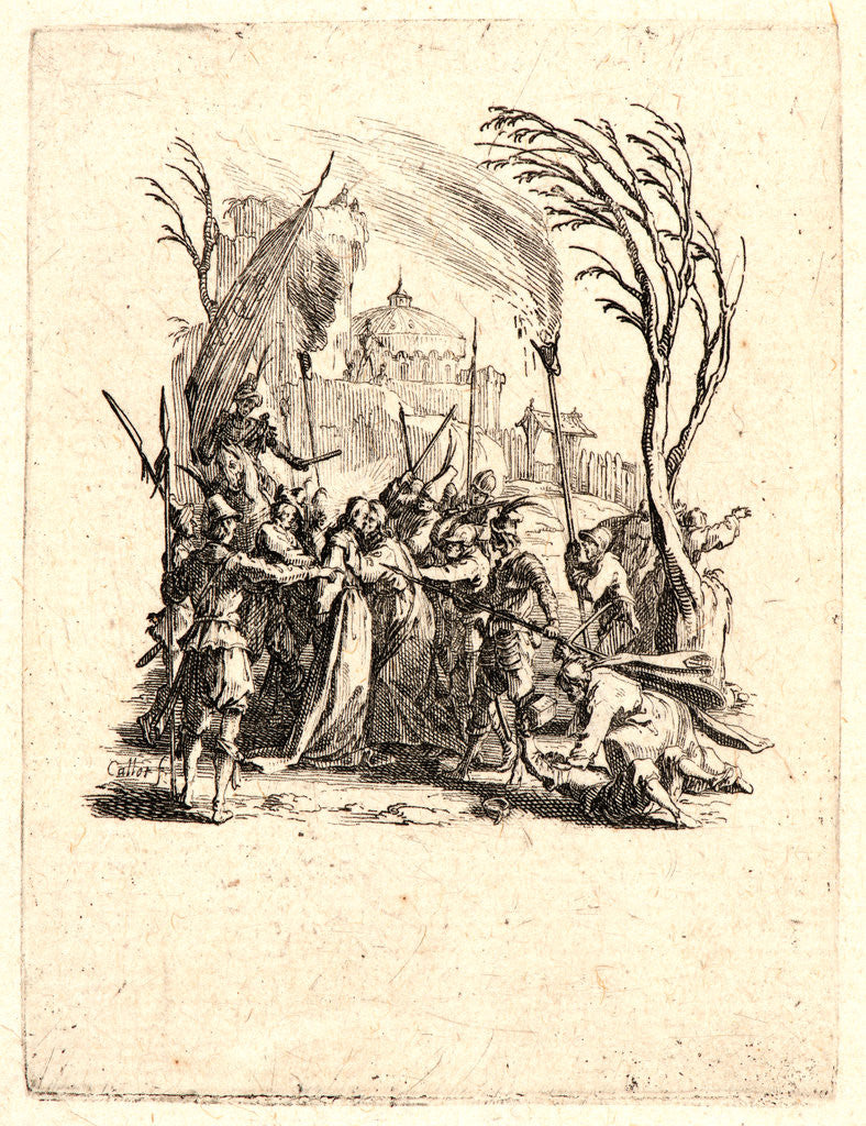Detail of Christ Is Delivered to the Jews (Jésus est livré aux juifs), 1624 by Jacques Callot