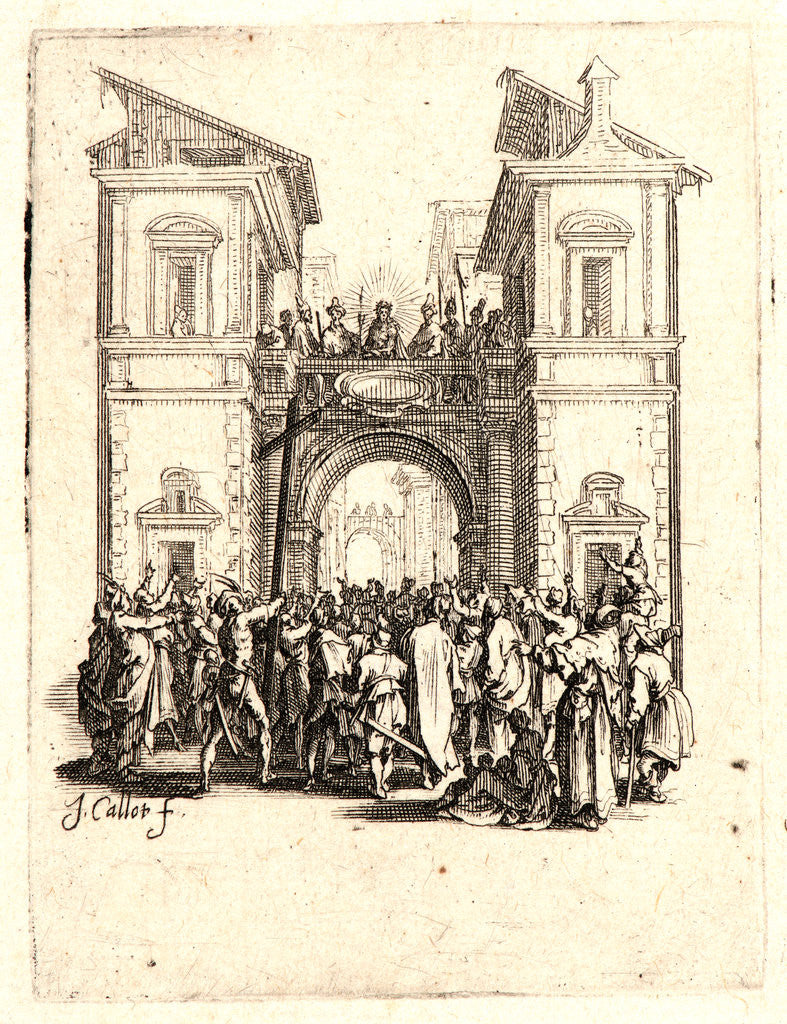 Detail of The Presentation to the People (La présentation au peuple), 1624 by Jacques Callot