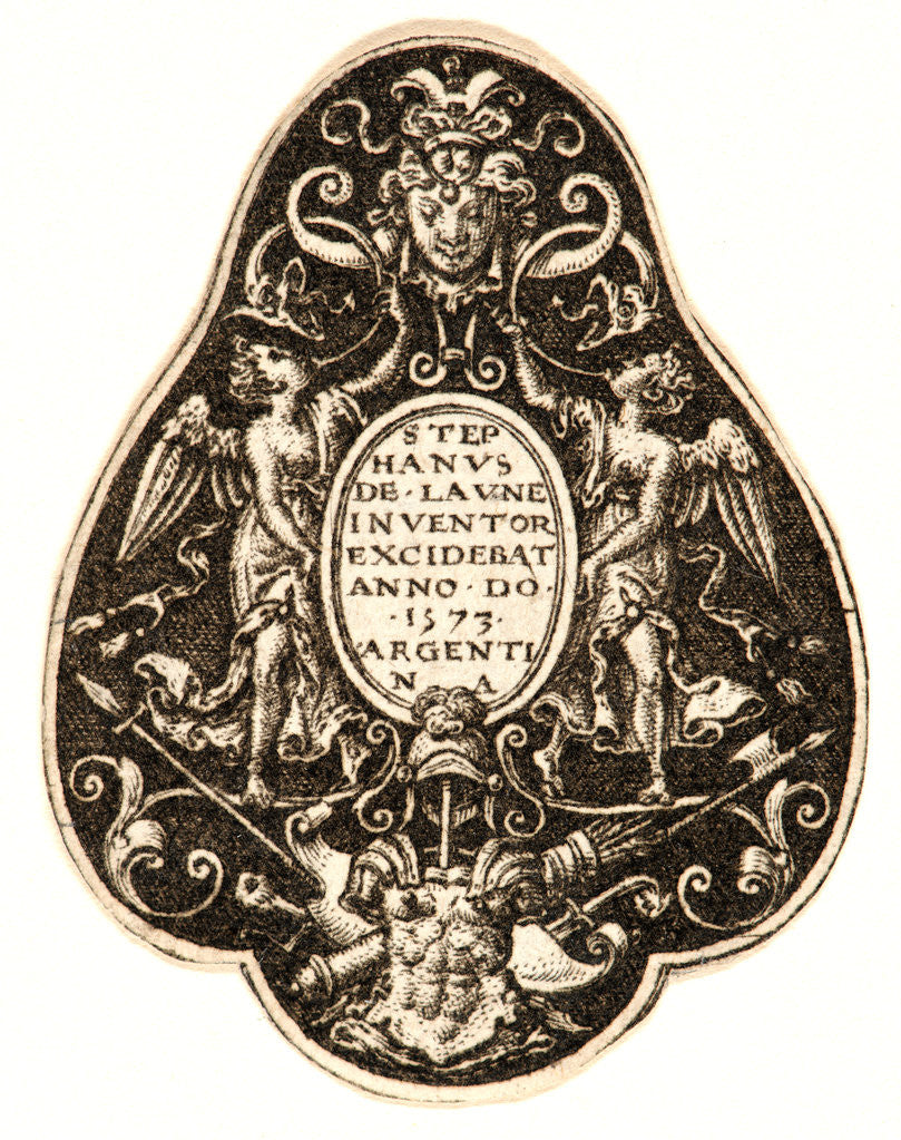 Detail of Three Ornaments, Plate 1, 1573 by Etienne Delaune