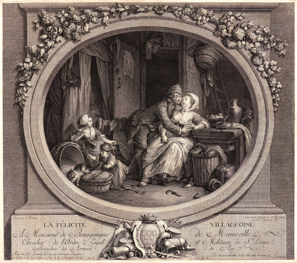 Detail of Village Pleasure (La Félicité Villageoise), ca. 1770-1780 by Jean-Louis Delignon