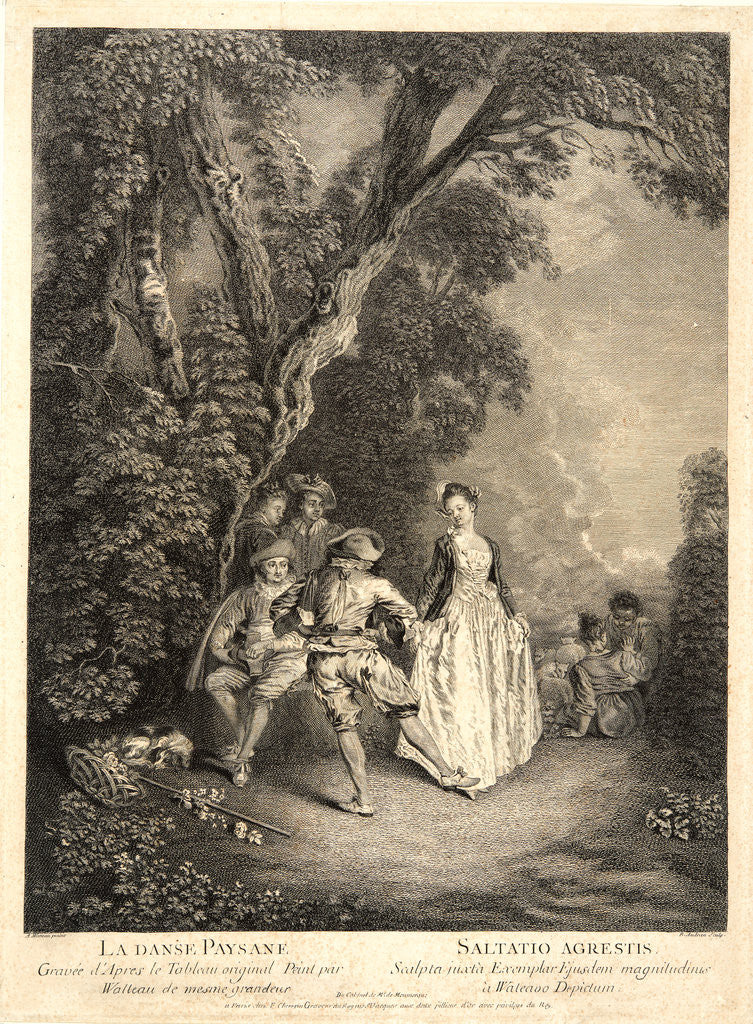 Detail of The Peasant Danse (La Danse Paysanne), before 1755 by Benoit Audran II