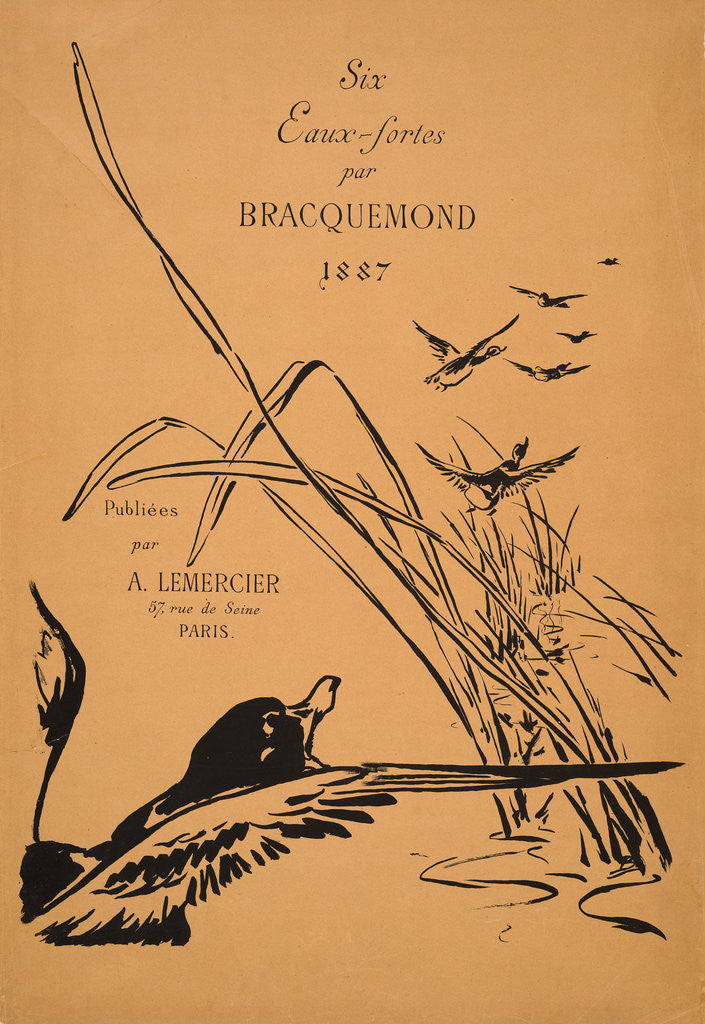 Detail of Cover for Six Eaux-fortes par Bracquemond, 1887, 1887 by Félix Bracquemond