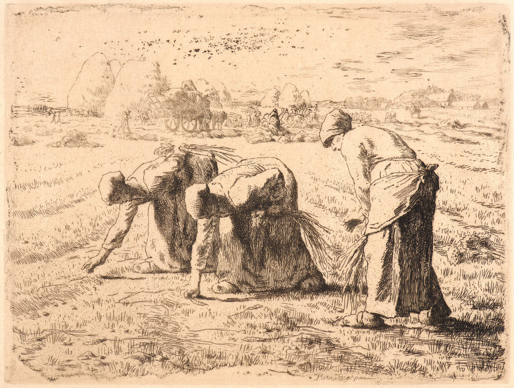 Detail of The Gleaners (Les Glaneuses), ca. 1855-1856 by Jean-François Millet