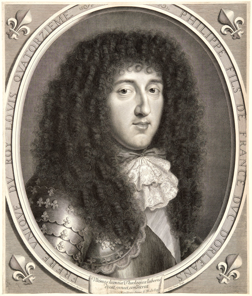 Detail of Philippe Fils de France, Duc d'Orleans, 1671 by Robert Nanteuil