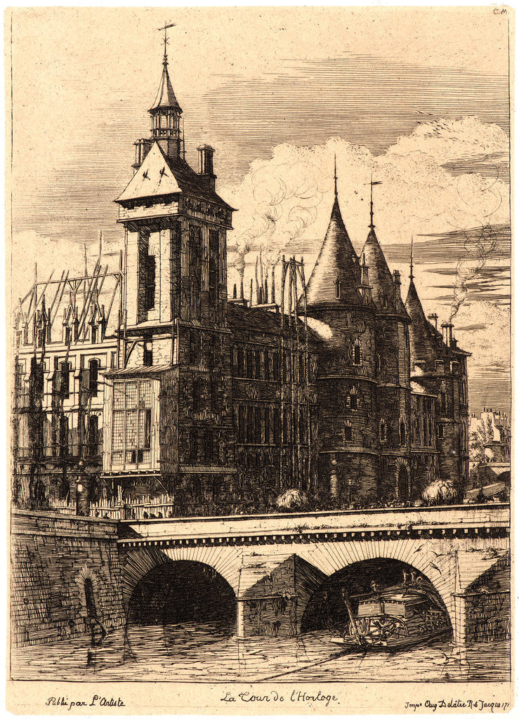 Detail of The Clock Tower (La Tour de L'Horloge), 1852 by Charles Meryon