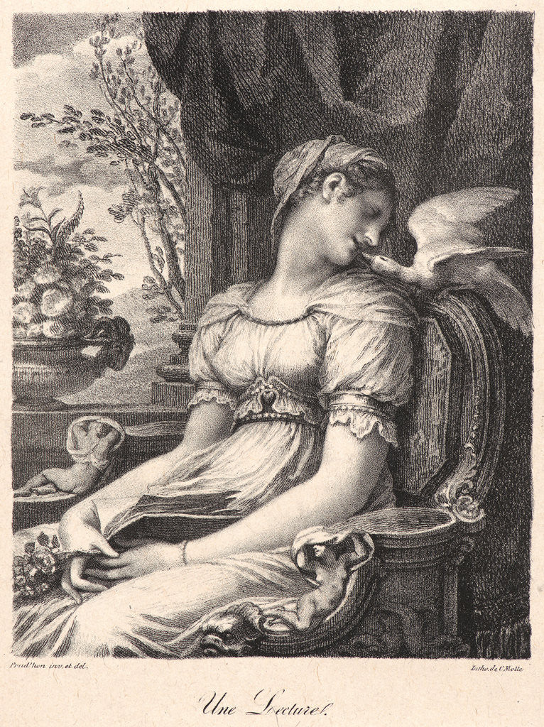 Detail of Une Lecture by Pierre-Paul Prud'hon