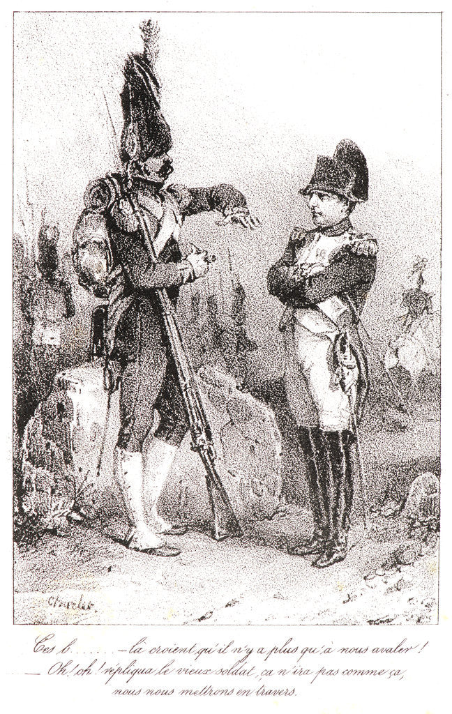 Detail of Napoléon and the Old Soldier, 19th century by Nicolas Toussaint Charlet