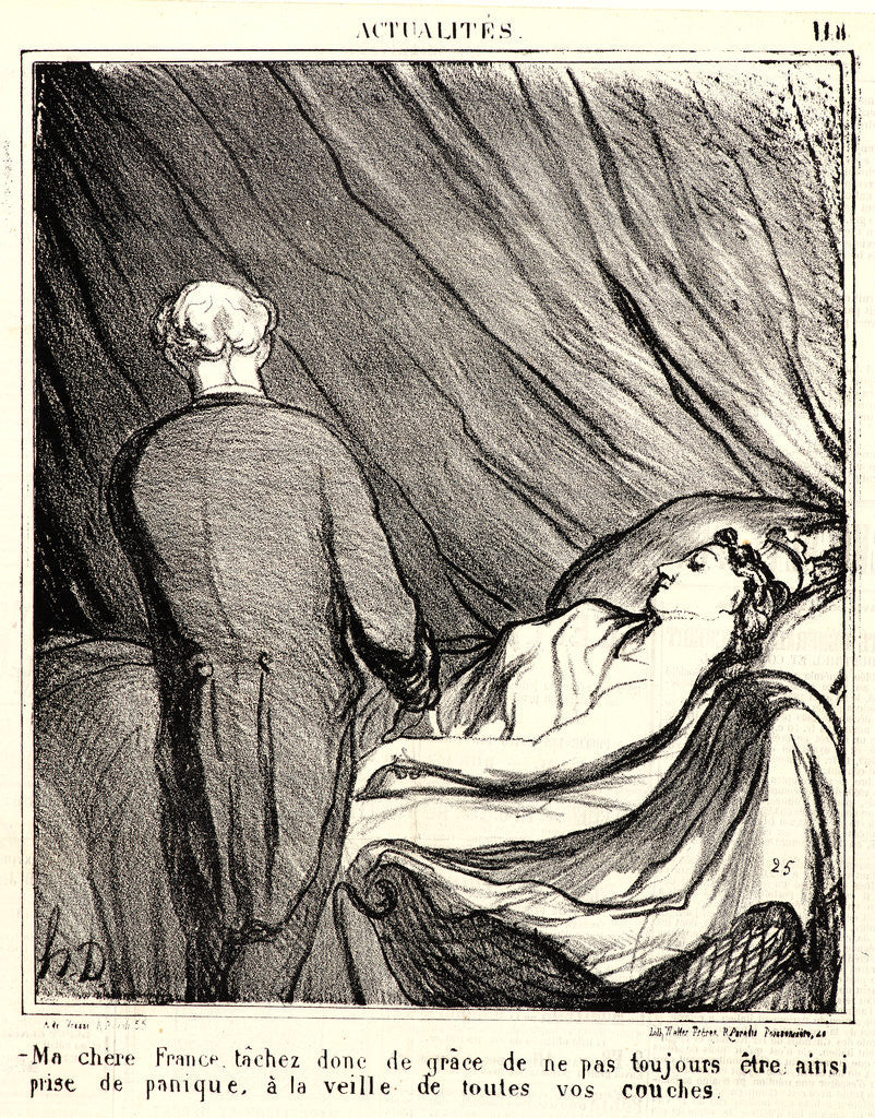 Detail of —Ma chère France.., 1870 by Honoré Daumier