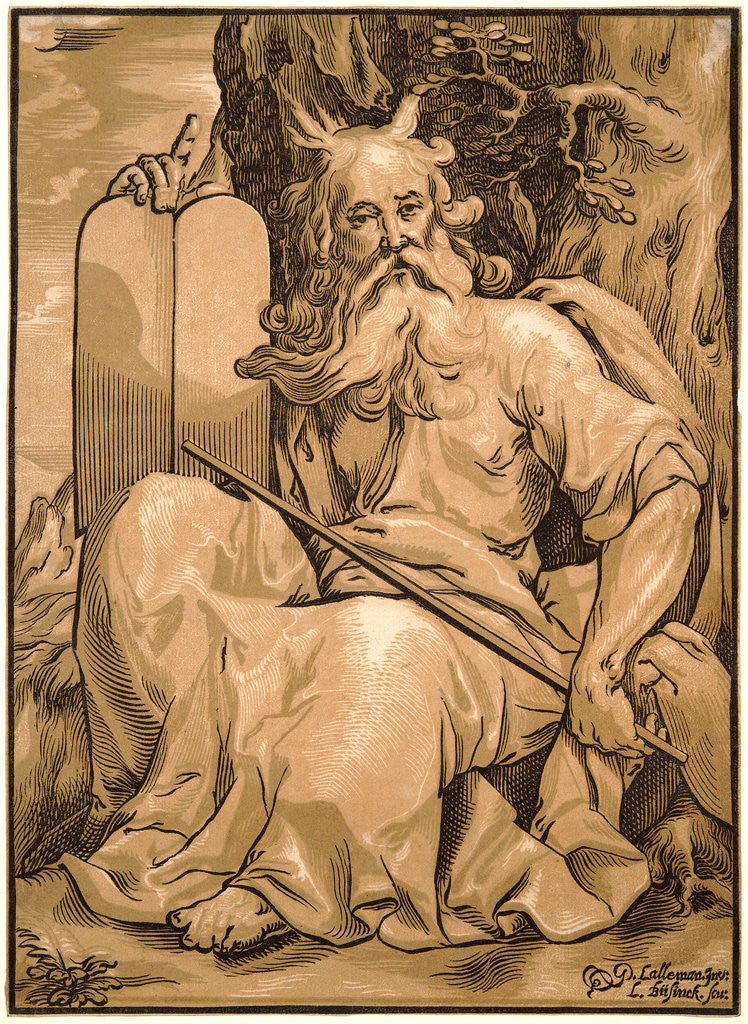 Detail of Moses with the Tables of Law, ca. 1643 by Ludwig Büsinck