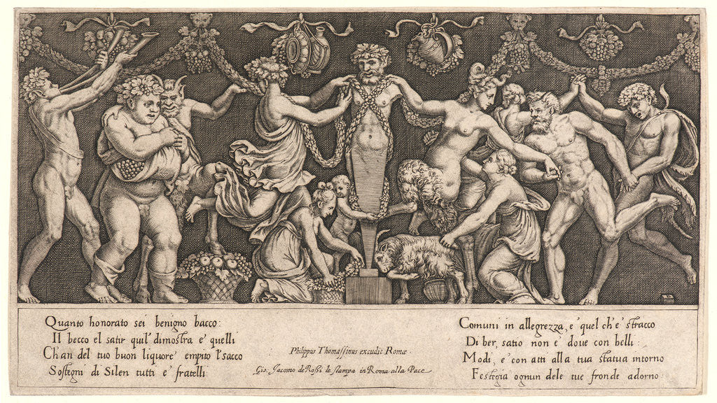 Detail of Sacrifice to Priapus, 16th century by Master of the Die