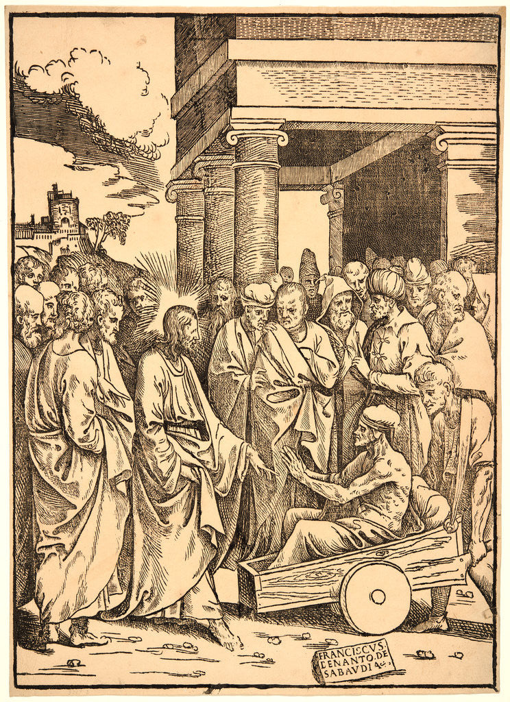 Detail of Christ Healing the Paralytic, ca. 1530- 1540 by Francesco Denanto