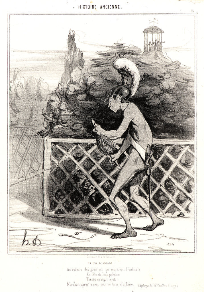 Detail of Le fil d'Ariane, 1842 by Honoré Daumier