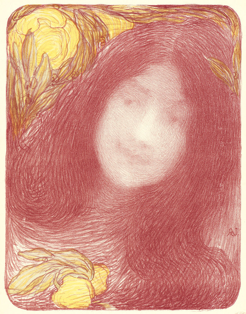 Detail of Under the Flowers (Sous les Fleurs), ca. 1897 by Edmond François Aman-Jean