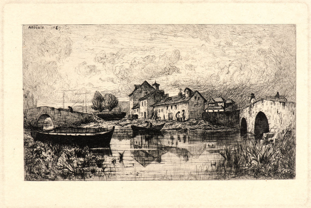Detail of Etching. by Adolphe Appian