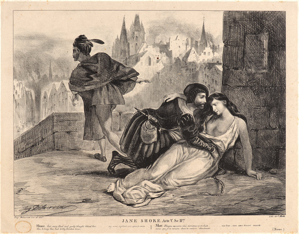 Detail of Jane Shore, 1828 by Eugène Delacroix