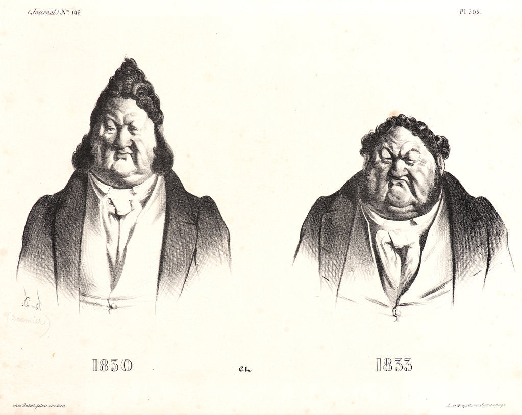 Detail of 1830 et 1833, 1833 by Honoré Daumier