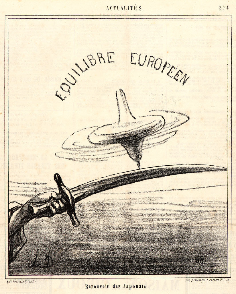 Detail of Renovelé des Japonais, 1867 by Honoré Daumier