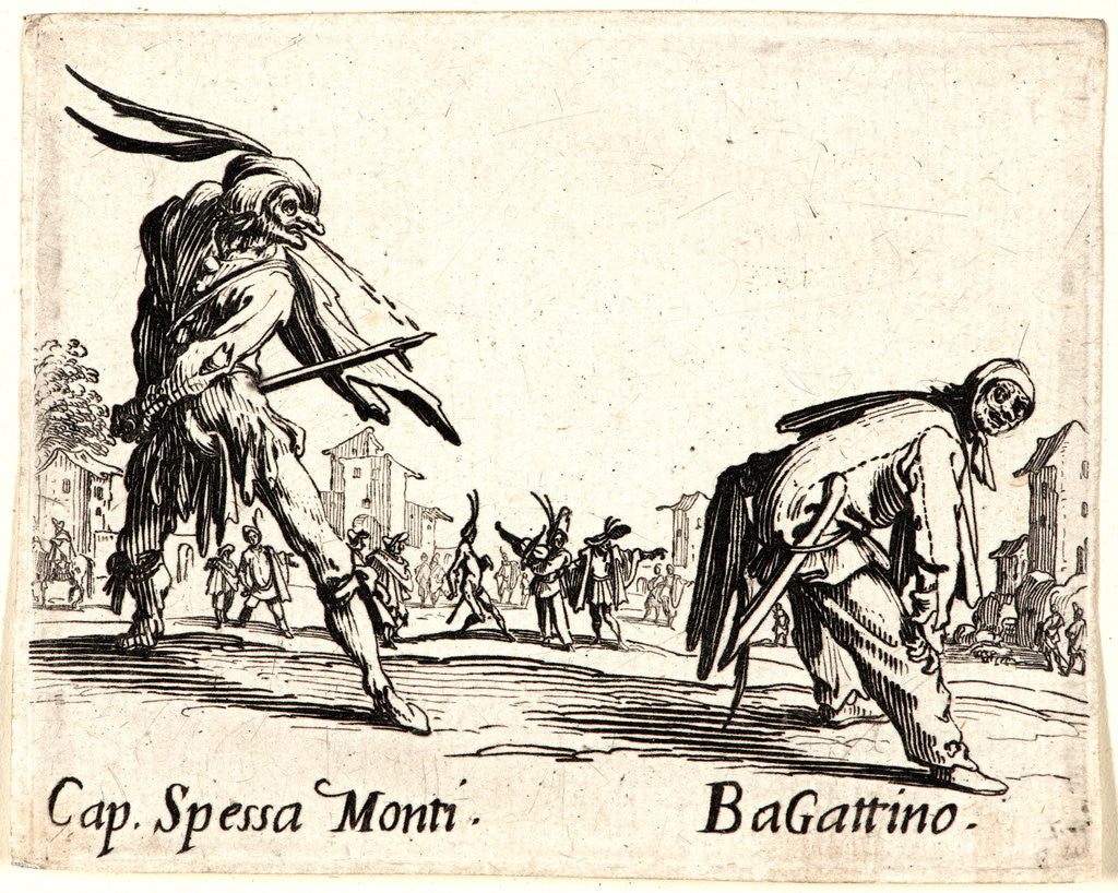 Detail of Cap. Spessa Monti and BaGattino, 1622 and later by Jacques Callot