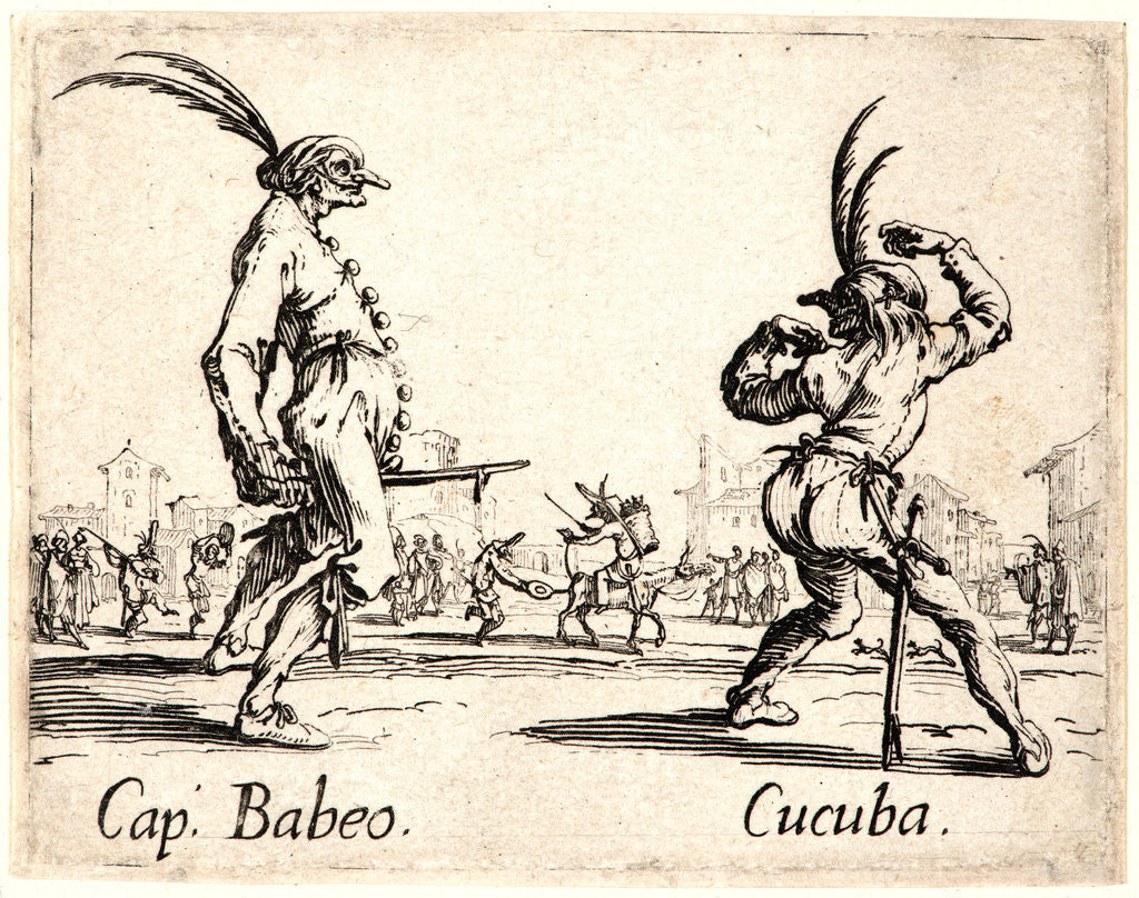 Detail of Cap. Babeo and Cucuba, 1622 and later by Jacques Callot