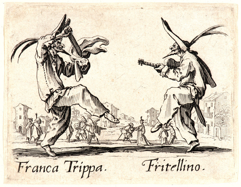Detail of Franca Trippa and Fritellino, 1622 and later by Jacques Callot