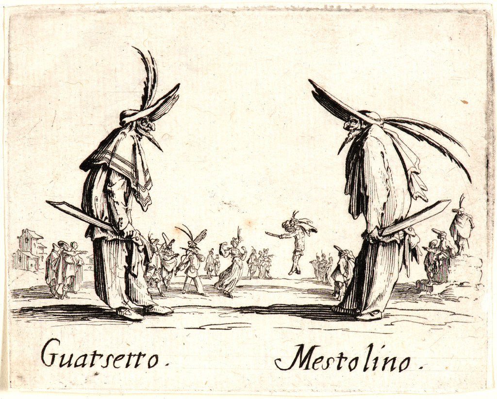 Detail of Guatsetto and Mestolino, 1622 and later by Jacques Callot