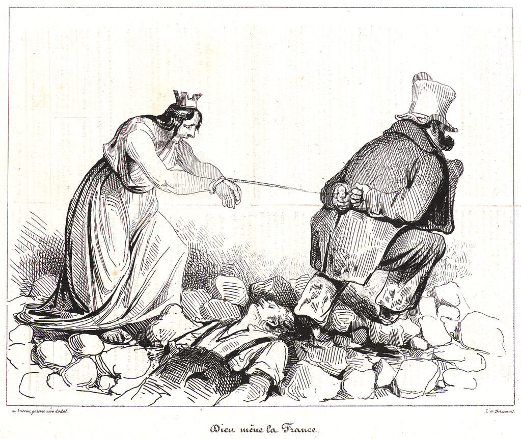 Detail of Dieu Mène la France, 1834 by Honoré Daumier
