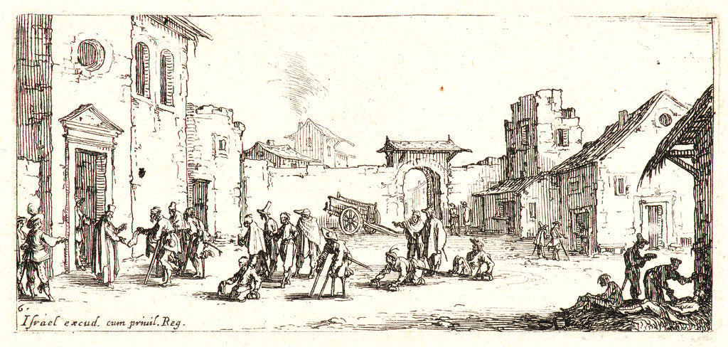Detail of The Hospital (L'Hopital), 1636 by Jacques Callot