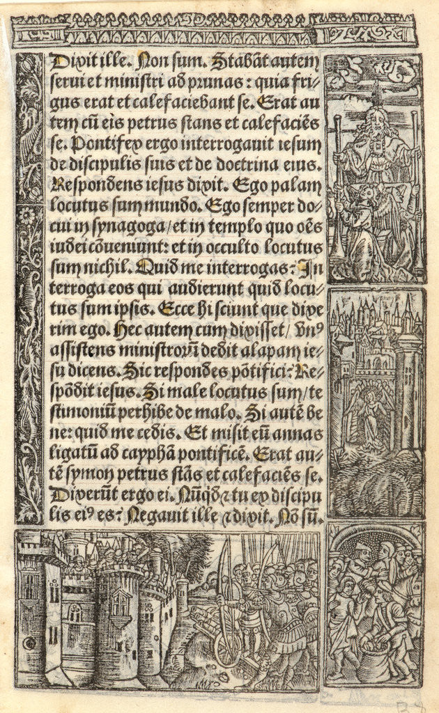 Detail of Sheet from a Book of Hours, 1520 by Anonymous