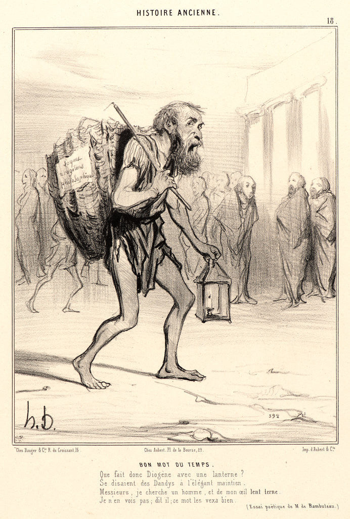 Detail of Bon Mot du Temps, 1842 by Honoré Daumier