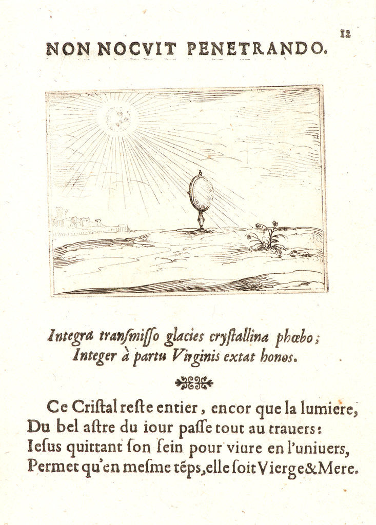 Detail of Les Rayons du Soleil, 17th century by Jacques Callot