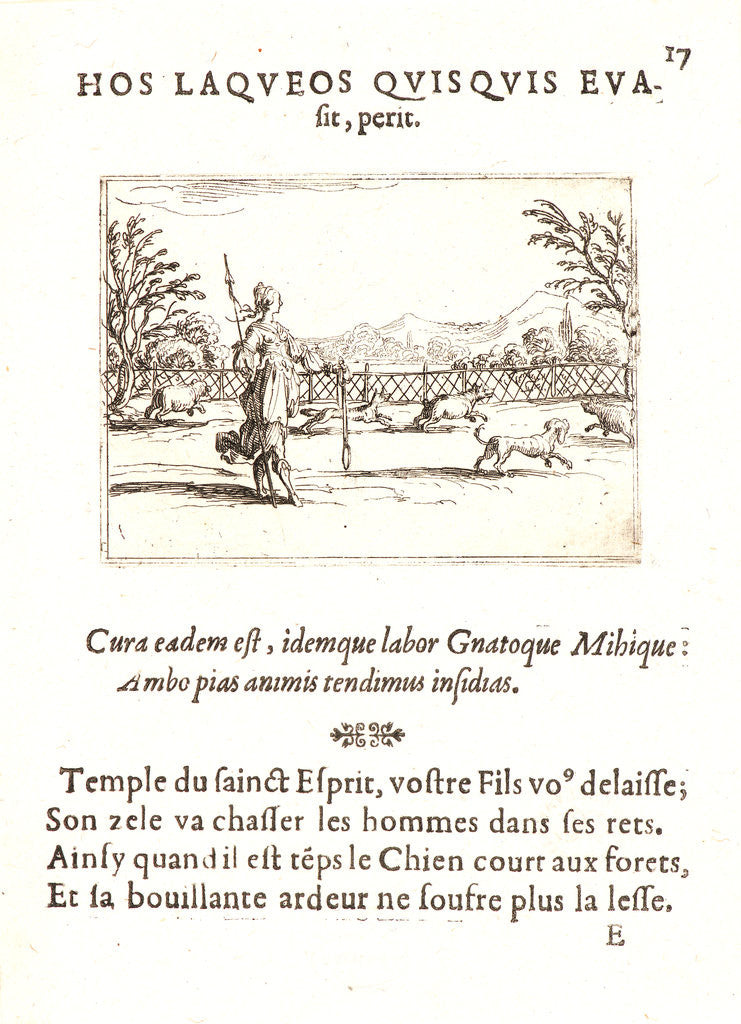 Detail of La Chasseresse, 17th century by Jacques Callot