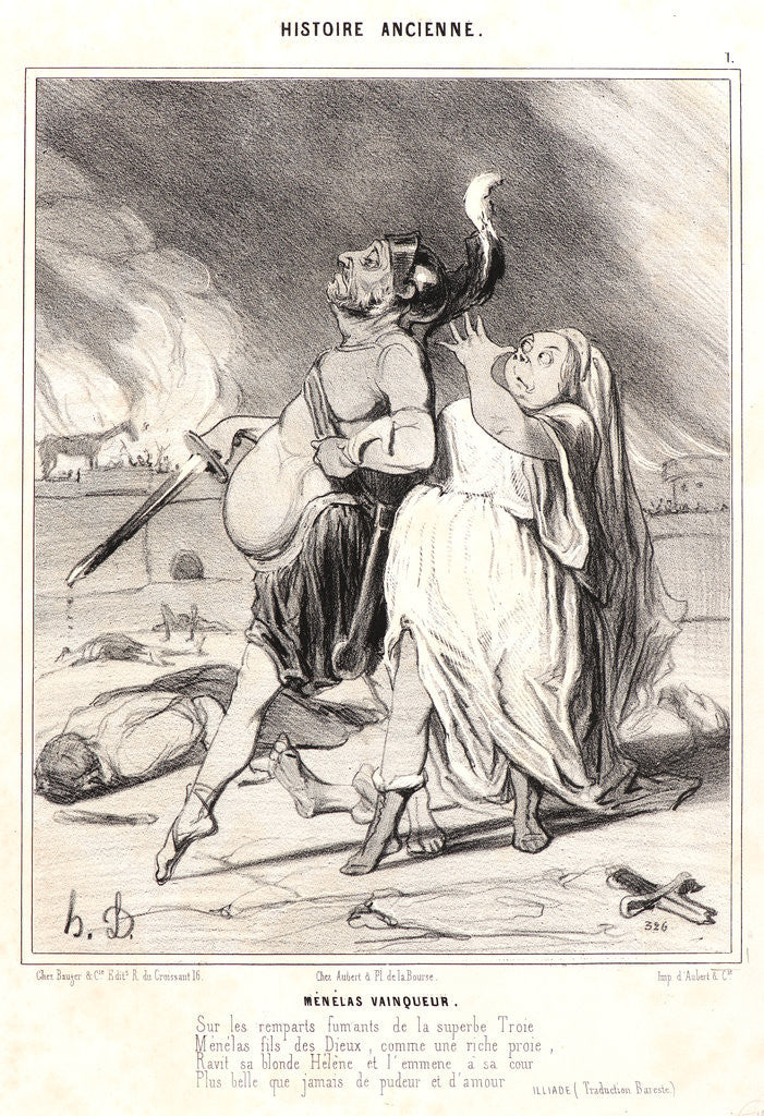 Detail of Menelas Vainqueur, 1841 by Honoré Daumier