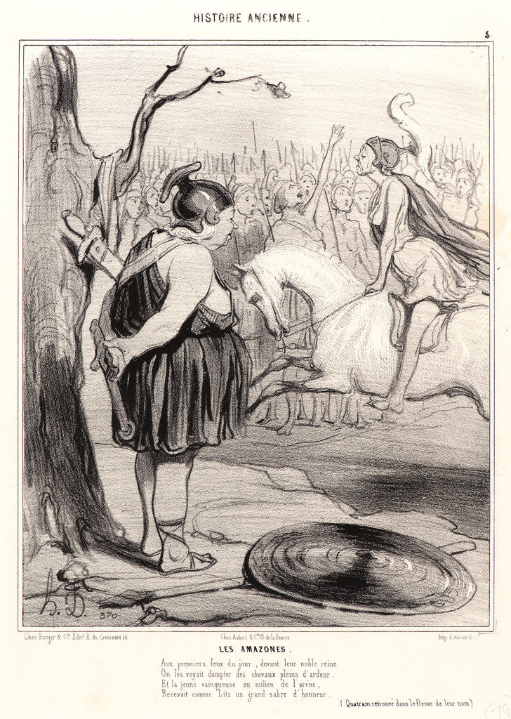 Detail of Les Amazones, 1842 by Honoré Daumier