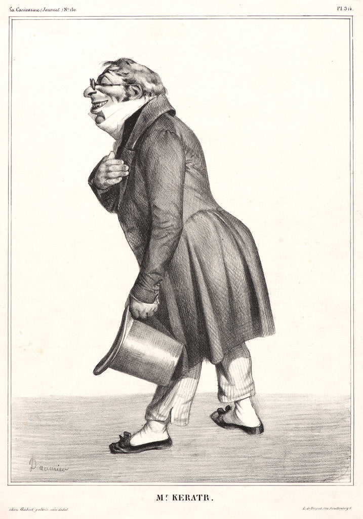 Detail of M. Keratr, 1833 by Honoré Daumier